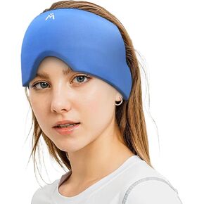 Mavogel Migraine Headache Relief Cap - Upgraded Migraine Relief Cold Compress Cap, Cool Gel Head Wrap | Migraine Hangover Hat with Reusable Ice Gel Pack for Puffy Eyes, Sinus Headache & Stress Relief