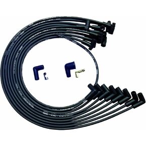 Moroso 51043 Ultra Series Black Spark Plug Wires, Big Block Chevy, Under Header Routing, HEI Distributor