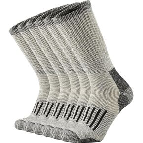 SOX TOWN Men's Merino Wool Cushion Crew Socks Moisture Wicking Control for Outdoor Hiking Work Boot Thermal Warm All Seasons in Kuwait