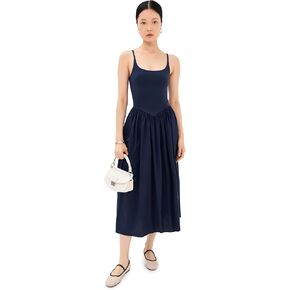 LE BOP Women's Alix Mixed Fabric Tank Dress