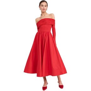 Alice + Olivia Women's Arcana قبالة فستان Midi الكتف