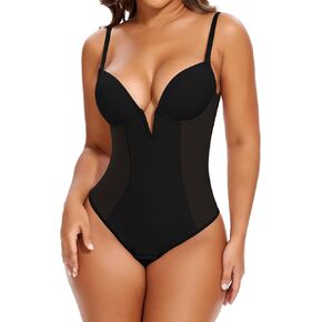 JOYSHAPER Women's V Neck Bodysuits Shapewear Tummy Control Shapewear Top