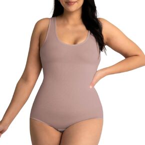 Sculpting Shapewear Round Neck Bodysuit - Tummy Control - Seamless Compression Body Shaper Women