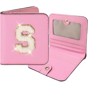 Initial Wallet Women Small Teen Girl Gifts Trendy Stuff Girls Wallets Personalized Christmas Birthday Gift for Women Friends Daughter Granddaughter 6 7 8 9 10 11 12 13 Year Old Purple A