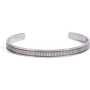 MUYAN Silver Cuff Bracelet for Men Women Adjustable Vintage Tribal Jewelry