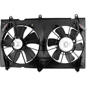 620-225 Engine Dual Radiator & Condenser Cooling Fan Assembly for Honda Accord 2003 2004 2005 2006 2007 L4 2.4L, HO3115121 19015RAAA01 19020PND003 19030RAAA01 38611RAAA01