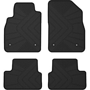 Floor Mats Compatible with 2011-2015 Chevrolet Cruze, 2016 Cruze Limited, Black Custom Fit All Weather Chevrolet Cruze Car Mats, Latex Heavy Duty Floor Liners Black 4-pc Set, 2012 2013 2014