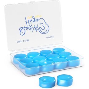 Quality Silicone Ear Plugs 6 Pair - Noise Cancelling Moldable Ear Plugs for Swimming Pool Surfing Bathing Water Skiing Snoring Sleeping Sound Blocking - Gel Wax Ear Plugs for Swimming Kids Adults