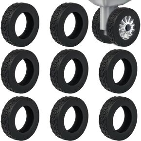 8 Pcs Luggage Wheel Covers, Silicone Luggage Wheel Protector, Suitcase Wheel Covers for Luggage Wheels Replacement (Black)