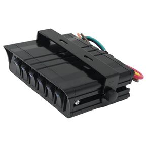 6 Gang Switch Box Rocker Switch Panel 12V Rocker Switch Box 40 Amp Max ON/Off Switch Panel Box for Car Truck Auto Boat RVs (12 AWG Wires, 12 Volt DC)
