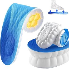 Steppers Insoles, Steppers Comfort Boosting Massage Insole, 4d Memory Foam Thermal Insoles, Comfy Insole with Arch Support for Men and Women M [US Men: 7.5-8.5/Women: 8-9]