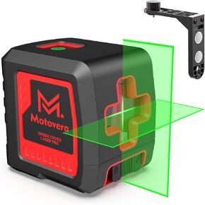 Laser Level, 100 feet Self Leveling Laser Level, Green Cross Line with Self leveling for Picture Hanging, 4 Brightness Adjustment,360° Magnetic Base and Battery Carrying Bag Included