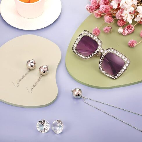 Jexine 7 Pcs 60s 70s Disco Outfits for Women Disco Party Costume Set Top Pants Sunglasses Ball Necklace Earring Wig Halloween in Saudi Arabia