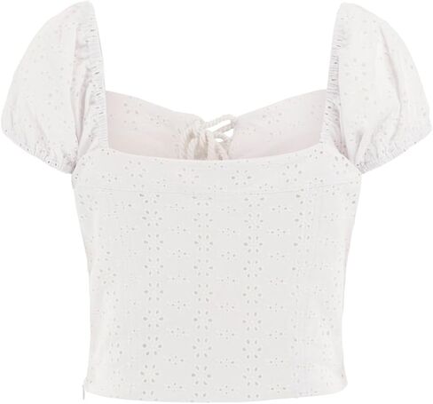GUESS Women's Eco Short Sleeve Eliane Puffed Top in Saudi Arabia
