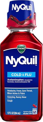 Vicks NyQuil Cough Nighttime Relief,Cherry Flavor, 12 Fl Oz in Saudi Arabia