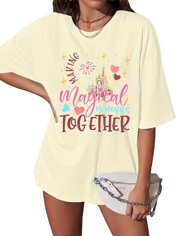Magic Kingdom Shirt Magical Tshirt: Women Castle Graphic Tees Family Vacation Short Sleeve Tops Casual Holiday Outfits in Saudi Arabia
