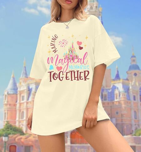 Magic Kingdom Shirt Magical Tshirt: Women Castle Graphic Tees Family Vacation Short Sleeve Tops Casual Holiday Outfits in Saudi Arabia