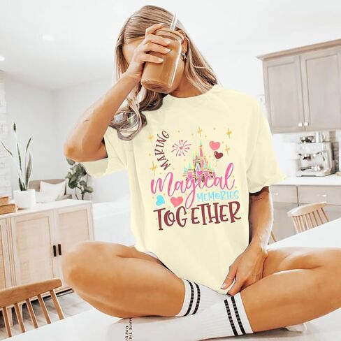 Magic Kingdom Shirt Magical Tshirt: Women Castle Graphic Tees Family Vacation Short Sleeve Tops Casual Holiday Outfits in Saudi Arabia