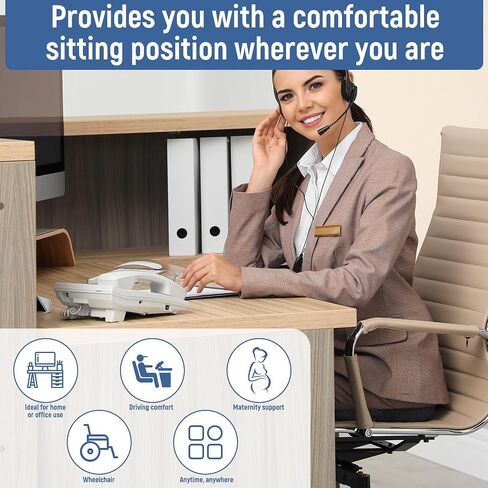 BALAPET Portable Foldable Travel Seat Cushion,Thick Airplane Seat Cushion for Long Flights,Travel Essentials Adjustable Pad for Flying, Airplane, Office, Home, Trains, Cars(14.9x11.8x2.4in) in Saudi Arabia