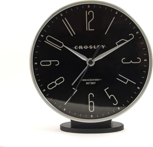 Crosley Modern Art Deco Office and Desk Alarm Clock, Gold & Black, Gold in Saudi Arabia