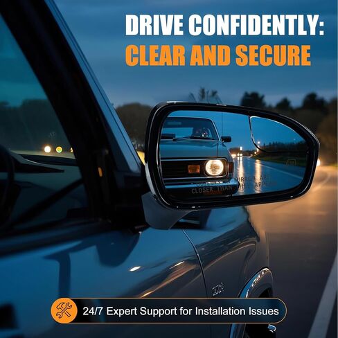 Passenger Side Heated Mirror Glass Replacement for Ford Fusion 2013-2020 - Heated Right Mirrors With Backing Plate, OE DS7Z17K707B in Kuwait