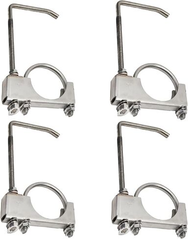 4 PCS 2.5 "مشبك العادم مع شماعات ، شماعات العادم الثقيلة مع المشبك ، أدوات السيارات الشماعية العالمية لمعظم أنظمة عادم شاحنة السيارات (2.5 بوصة) in Kuwait