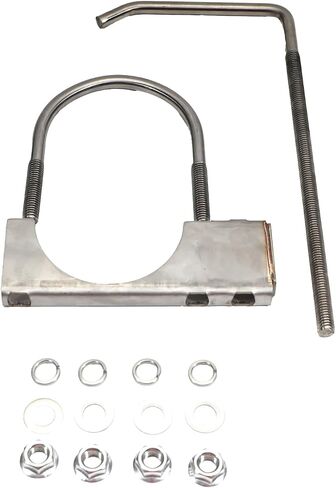 4 PCS 2.5 "مشبك العادم مع شماعات ، شماعات العادم الثقيلة مع المشبك ، أدوات السيارات الشماعية العالمية لمعظم أنظمة عادم شاحنة السيارات (2.5 بوصة) in Kuwait