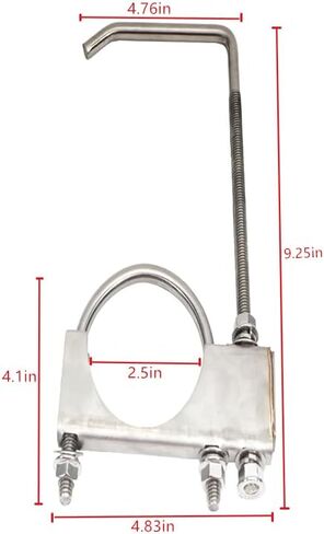 4 PCS 2.5 "مشبك العادم مع شماعات ، شماعات العادم الثقيلة مع المشبك ، أدوات السيارات الشماعية العالمية لمعظم أنظمة عادم شاحنة السيارات (2.5 بوصة) in Kuwait
