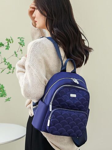 Small Nylon Backpack Purse Fashion Lightweight Waterproof Daypack for Women(blue) in Saudi Arabia