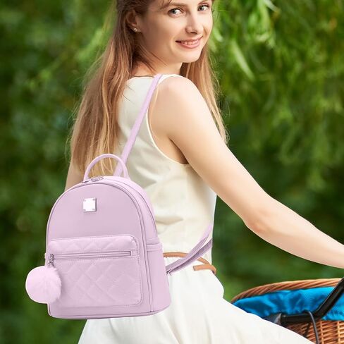 أنا Ihayner Girls Mini Leather Prose Presh Prese Small Backpack Passion Propack for Women ، Purple in Kuwait