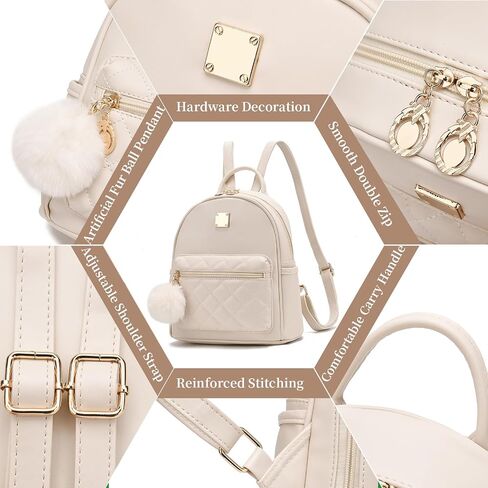 أنا Ihayner Girls Mini Leather Prose Presh Prese Small Backpack Passion Propack for Women ، Purple in Kuwait