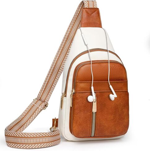 Samll Sling Bag for Women Crossbody Bags Purse Leather Backpack Fanny Packs Trendy Chest Bag for Travel Cycling in Saudi Arabia