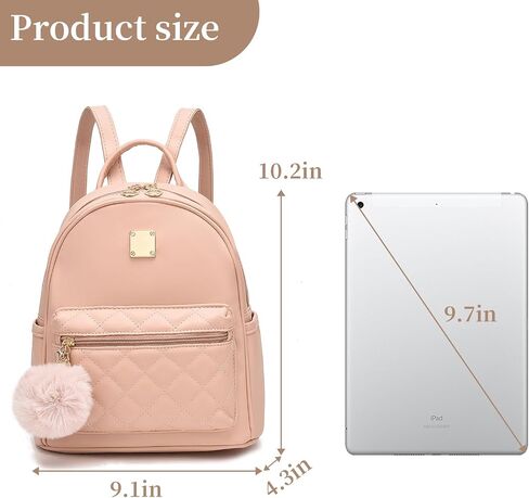 أنا Ihayner Girls Mini Leather Prose Presh Prese Small Backpack Passion Propack for Women ، Purple in Kuwait