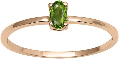 5X3MM Oval Shape Multi Choice Gemstone 925 Sterling Silver Gold Plated Solitaire Tiny Stackable Women Ring | Spring Season Gift For Her | Graduation Gift in Saudi Arabia