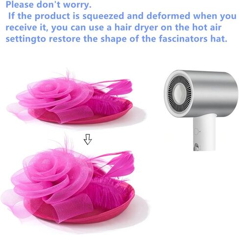 SHUERIET Women's Fascinator Hat with Feathers Flowers,Headband Hair Clip for Weddings,Mesh Church Derby Tea Party in Saudi Arabia