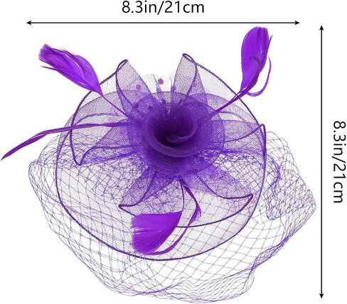 Womens Fascinators Hat Fascinators Derby Headband with Feather Mesh, Tea Party Hat for Women in Saudi Arabia