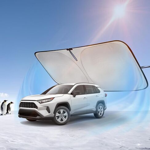 Foldable Windshield Sun Shade for Mazda CX-5 (2018-2021) Front Window Sunshade- SUV Interior Protection Block UV Rays Keep Your Car Cool & Comfortable, Easy to Use and Store in Saudi Arabia