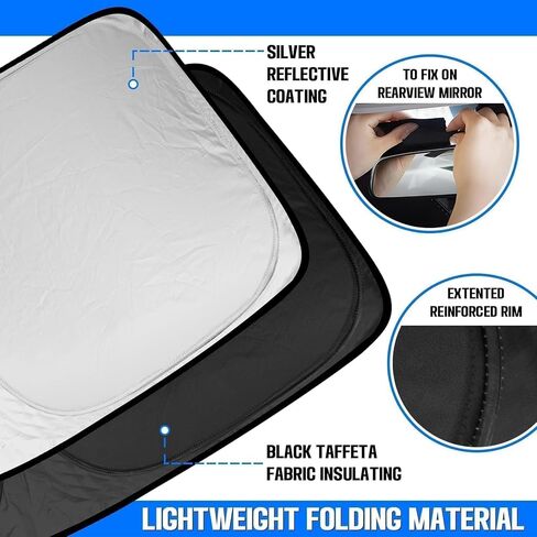 Foldable Windshield Sun Shade for Mazda CX-5 (2018-2021) Front Window Sunshade- SUV Interior Protection Block UV Rays Keep Your Car Cool & Comfortable, Easy to Use and Store in Saudi Arabia