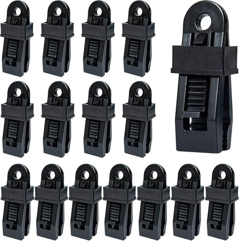 مقطع القنب التمساح الفم 15pcs ، متعددة الأغراض يؤمن مشابك مشابك القنب لسباحة السباحة ، المظلات الغطاء ، التخييم في الهواء الطلق ، الستائر القافلة ، أغطية السيارات (أسود) in Kuwait
