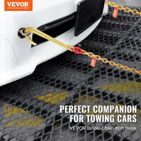 سلسلة Hook Hook Vevor J ، 2pcs 5/16 "× 6 'G80 15" Long Shank J Hook Tow Shail مع خطاف RTJ Clustr in Saudi Arabia