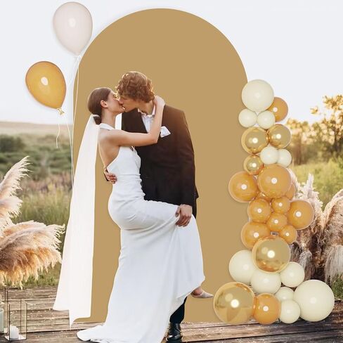 FUHSY Wedding Arch Cover Peach Arch Stand Cover 2.6x6FT Arch Covers Stretchy Backdrop Fabric Spandex Fitted Arch Backdrop Cover Chiara Backdrop Arch Cover for Baby Shower Balloon Party Decor in Kuwait