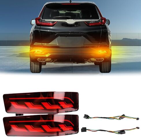 Full Lens LED Rear Reflector Bumper Fog Light Assembly kit for Honda CRV CR-V 2020 2021 2022,Turn Signal Light&Brake Light&Daytime Running Light,2 PCS PLUG AND PLAY in Saudi Arabia