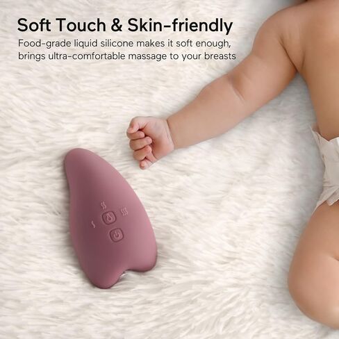 Momcozy Warming Lactation Massager Pro, 8 Vibration Modes & 4 Heating Levels, Longer-Lasting & 100s Rapid Warming Breast Massager, Quick Charging, Improves Milk Flow & Relieves Breast Engorgement in Saudi Arabia