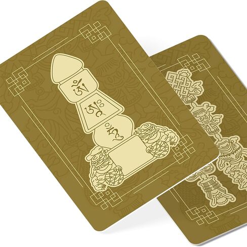 معبد الزمرد مع بطاقة Om Ah Hum Feng Shui، رمز الحماية ضد النجوم الخمسة الصفراء والطاقات السيئة، هدية فنغ شوي، بطاقة تاليسمان بحجم الجيب، هدايا السنة الصينية الجديدة، صنع في الولايات المتحدة الأمريكية (عبوتان) in Kuwait