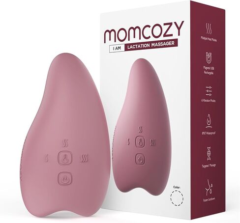 Momcozy Warming Lactation Massager Pro, 8 Vibration Modes & 4 Heating Levels, Longer-Lasting & 100s Rapid Warming Breast Massager, Quick Charging, Improves Milk Flow & Relieves Breast Engorgement in Saudi Arabia