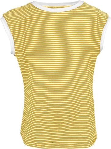 Vivitulip Girl’s Cap Sleeve Summer Tops Color Block Striped Loose Fit Kid’s Cami Shirts in Saudi Arabia