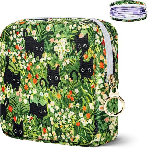 Likesing Sanitary Pad Storage Bag, Cloth First Period Kit for Teen Girls 10-12 for School, Portable Reusable Tampon Holder Purse Feminine Menstrual Period Sanitary Pad Small Makeup Pouch, 2 Packs in Saudi Arabia