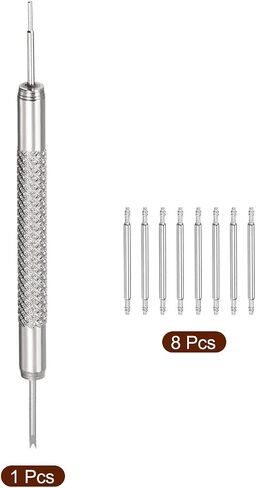 uxcell 25mm Spring Bar Watch Band Pins Replacement with Spring Bar Removal Tool Kit, 1.5mm Dia, 8 PCS in Saudi Arabia