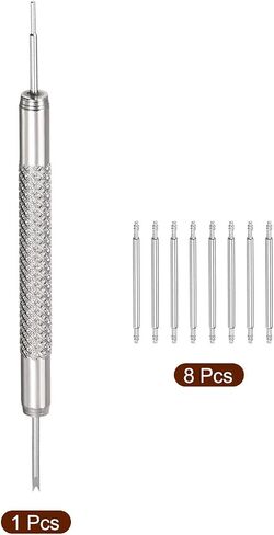 uxcell 25mm Spring Bar Watch Band Pins Replacement with Spring Bar Removal Tool Kit, 1.5mm Dia, 8 PCS in Saudi Arabia