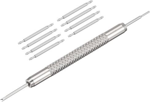 UXCELL 25MM SPRING BAR WATCH PINS بديل مع مجموعة أدوات إزالة شريط الربيع ، DIA ​​1.5 مم ، 8 أجزاء in Kuwait